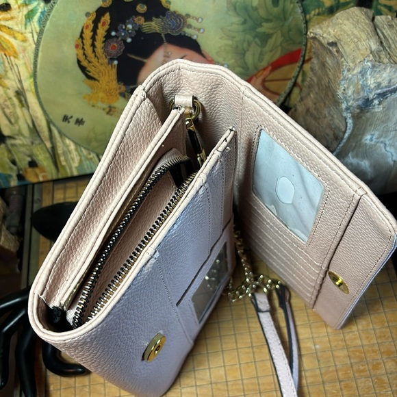 Steve Madden Shoulder Bag or Clutch w Pink Quilted Faux Leather Detachable Strap - Picture 8 of 17